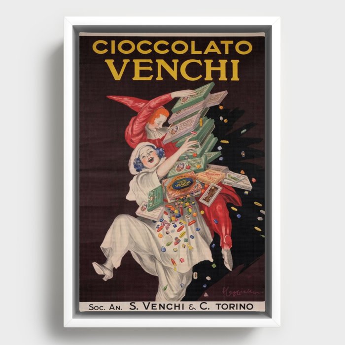 Vintage poster - Cioccolato Venchi Framed Canvas