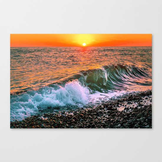 Sunset splash Canvas Print