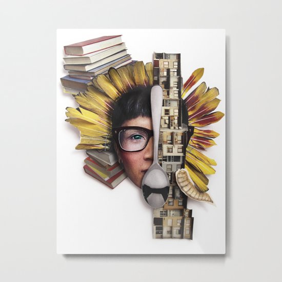 Timber | Collage Metal Print