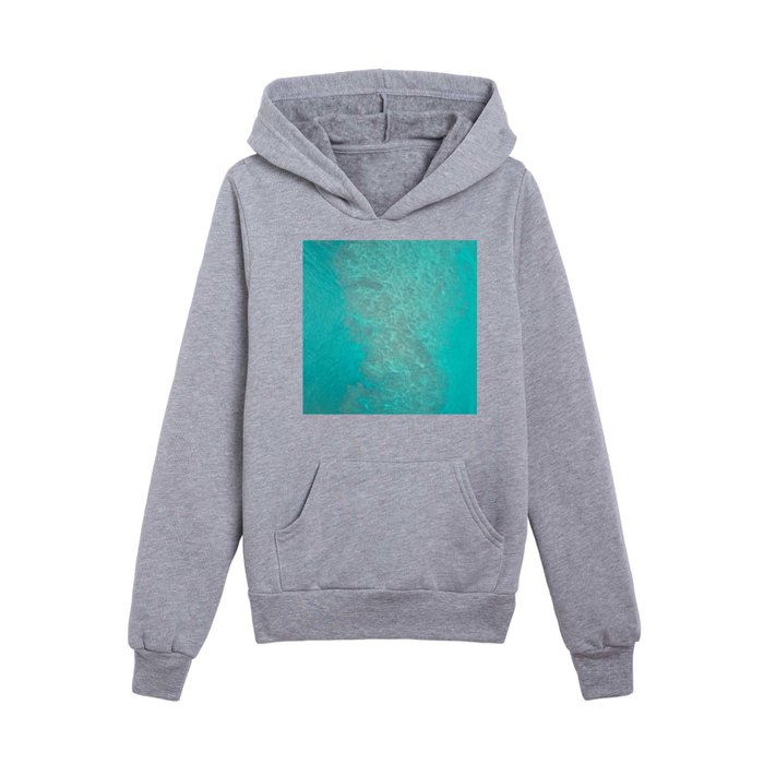 Turquoise Blue Ocean Kids Pullover Hoodie