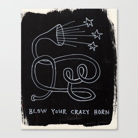blow your crazy horn Canvas Print