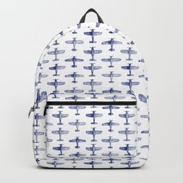 Blue Watercolor Airplanes Backpack
