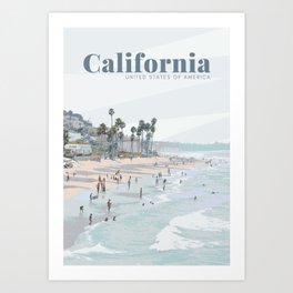 California Carlsbad Beach USA Art Print
