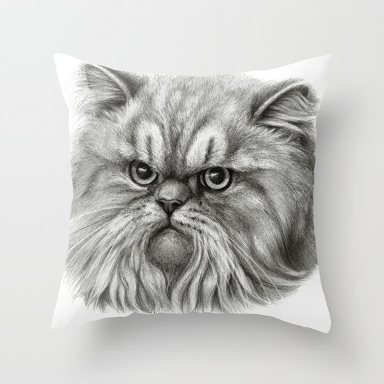 Persian Cat SK072 Throw Pillow
