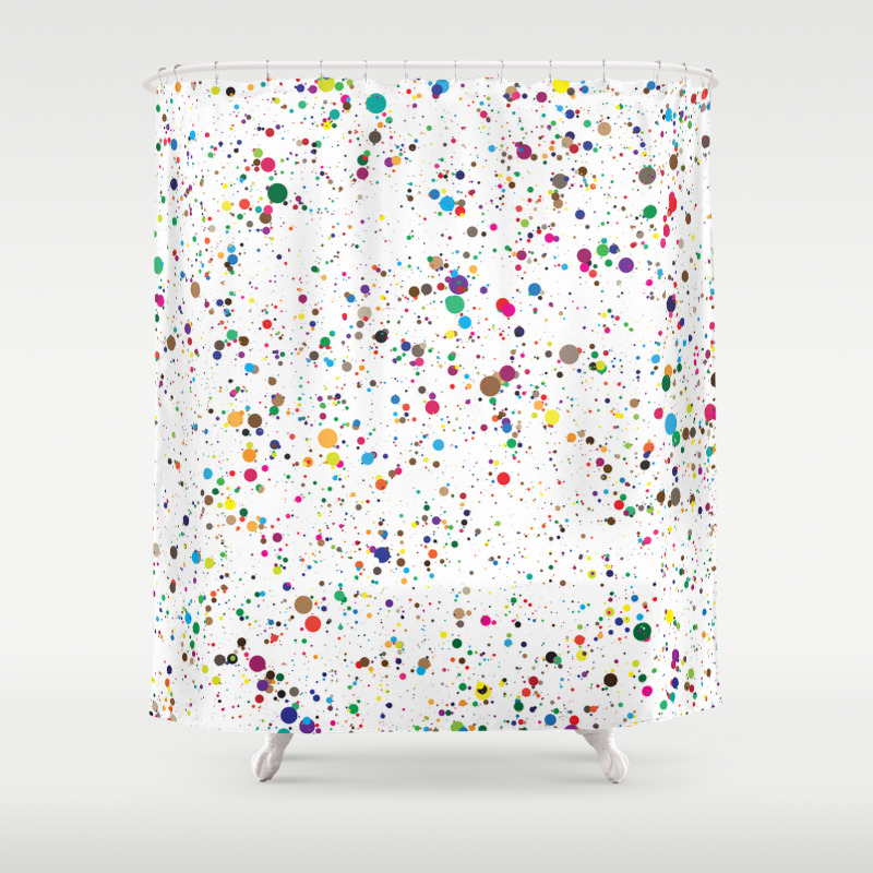 Confetti Paint Splatter Shower Curtain By Huntleigh Society6 Pick from hundreds of unique, colorful, funny, modern shower of curtains. confetti paint splatter shower curtain by huntleigh