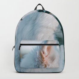 White Wolf Tongue Out (Color) Backpack