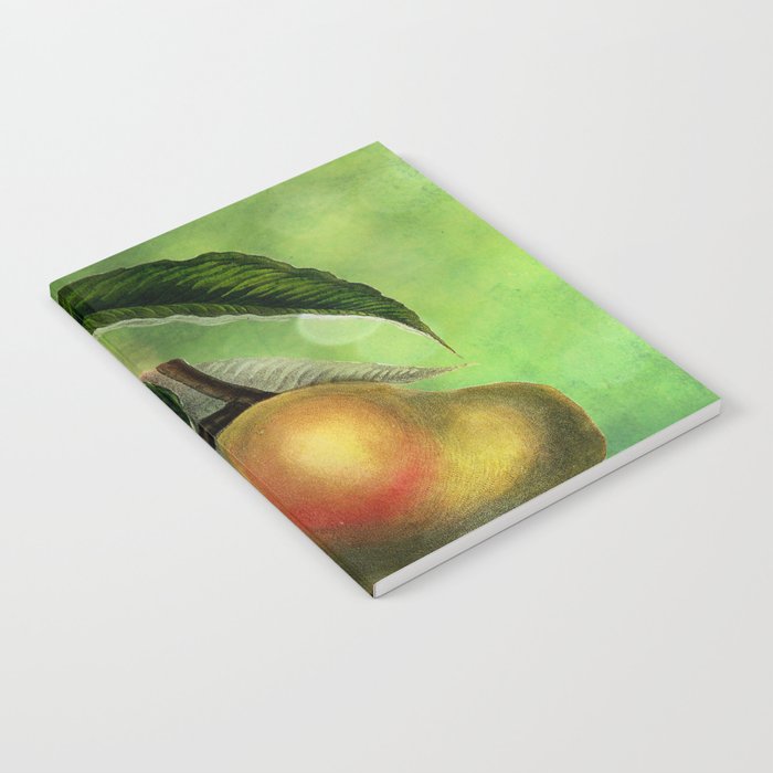 Bombay Mangos with Butterfly, Vintage Botanical Illustration Collage Art Notebook