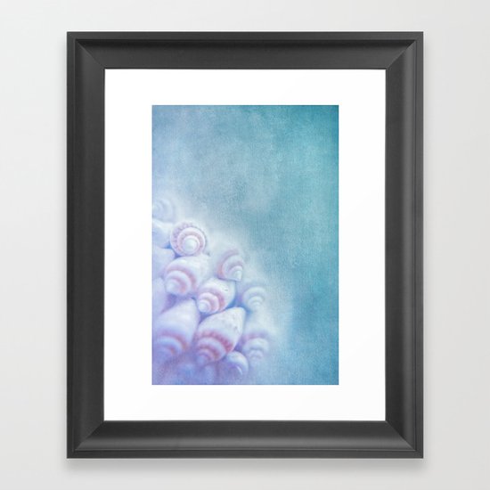 BELLA BLEU - Still life with sea shells Framed Art Print
