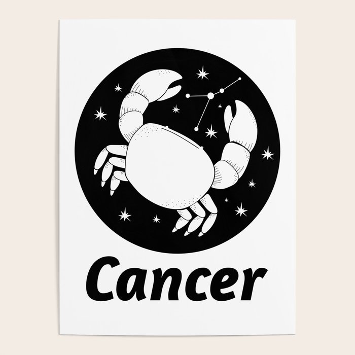 Cancer Zodiac Sign Poster by Stardust | Society6