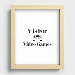 V is for Video Games Recessed Framed Print