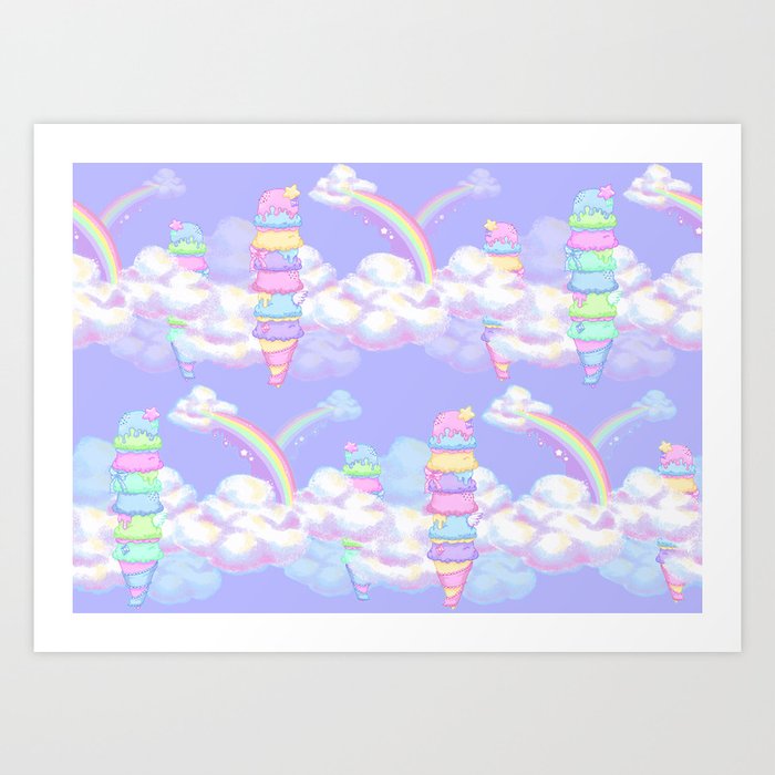 Ice Cream Skies Art Print