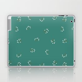 Rowan Branches Seamless Pattern on Green Blue Background Laptop Skin