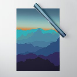 Blue Mountain Range Wrapping Paper
