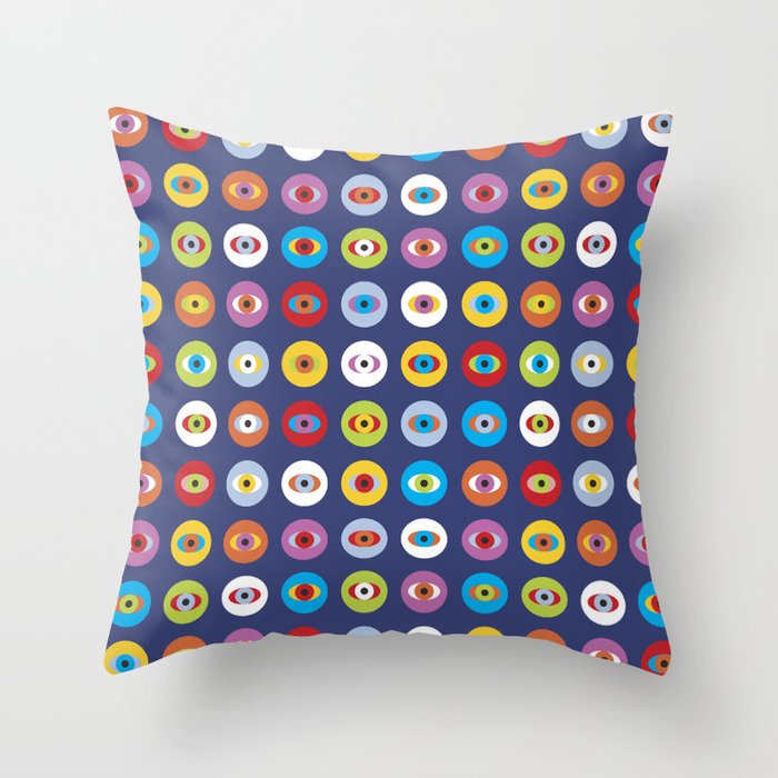 Colorful eyes Throw Pillow