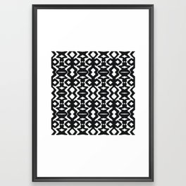 Black and white pattern 37 Framed Art Print