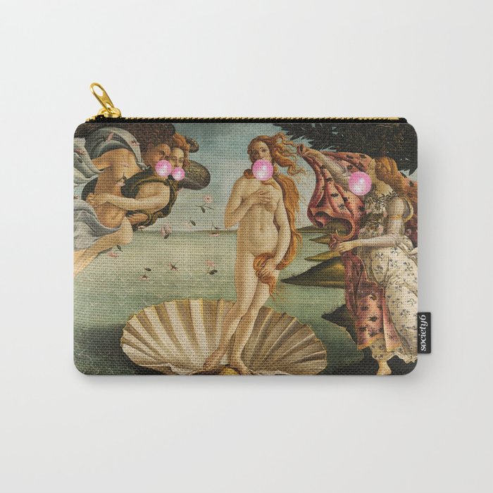 Botticelli's Bubble Gum Contest The Birth of Venus "renaissance" pop art painting Carry-All Pouch