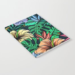 Hawaiian Hibiscus Floral Colorful Pattern Notebook