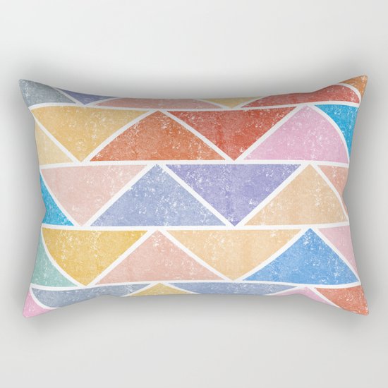 Colorful Triangle IV(Ranging Tribuj Char) Rectangular Pillow