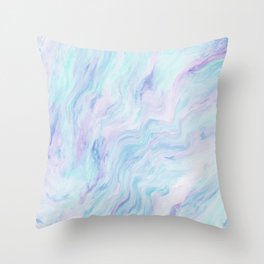 Pastel Fantasy Marble Throw Pillow