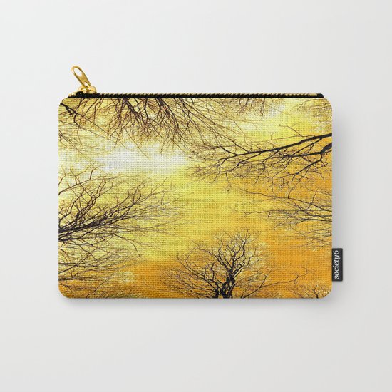 Black Trees Golden Sky Carry-All Pouch