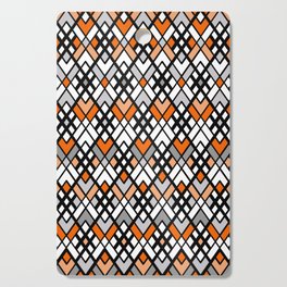 Abstract geometric pattern - orange and gray. Cutting Board