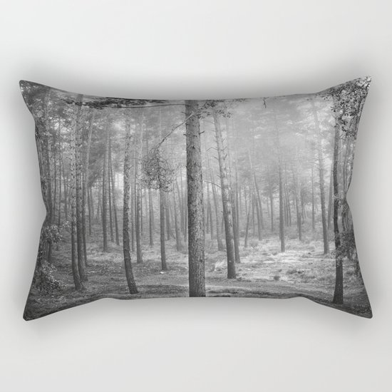 "Rectilineum". BW. Secret places. Foggy dreams. Rectangular Pillow