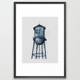 Rich Hill Missouri Water Tower  Framed Art Print