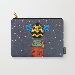 bee in love with a rose in its mouth Carry-All Pouch