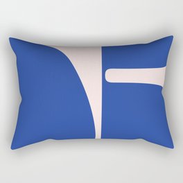 'Betty" in Blue Bold Abstract Modern in Blue Rectangular Pillow