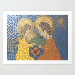 Mosaic Nativity Art Print