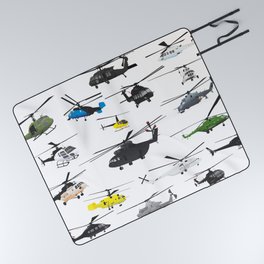 Multiple Helicopters Picnic Blanket