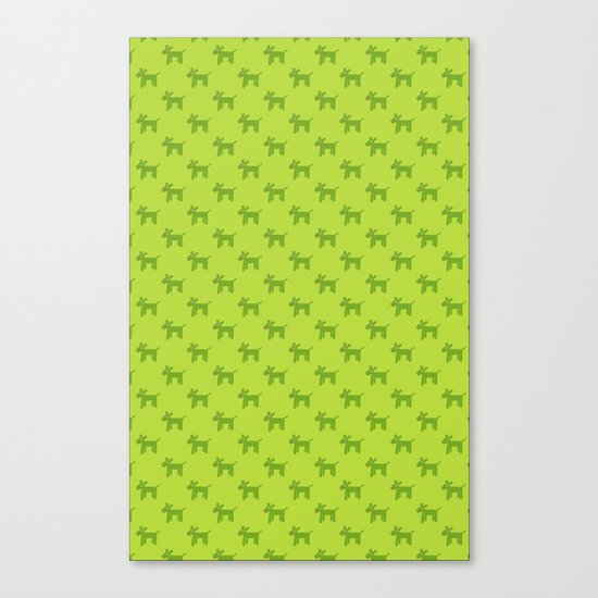 Dogs-Green Canvas Print