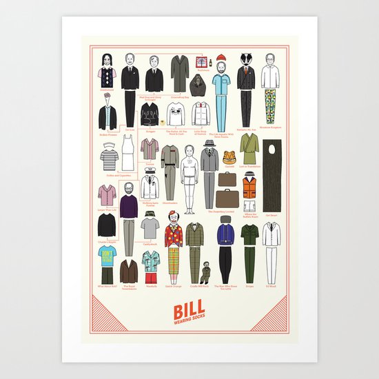 Bill Wearing Socks Art Print