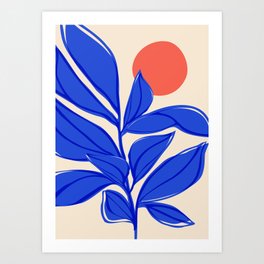 Grow Your Own Way - Blue and Red Art Print
