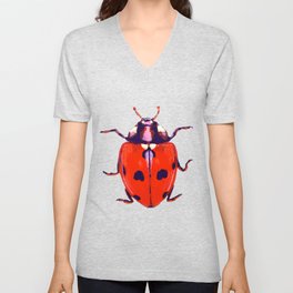 Painted Ladybug V Neck T Shirt