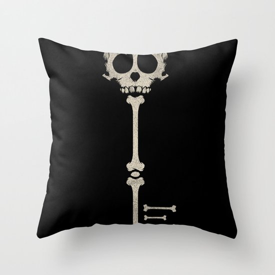 Skeleton Key Throw Pillow