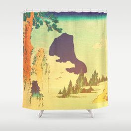 Reaching Out at Boniko - Summer Mountain Nature Landscape in Yellow Shower Curtain