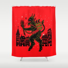 Krampus Shower Curtain