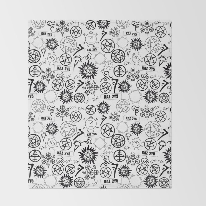 Supernatural Symbols Throw Blanket