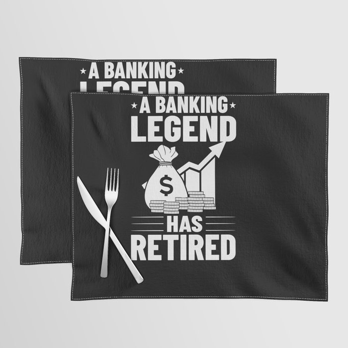 Retired Banker Investment Banking Money Bank Placemat