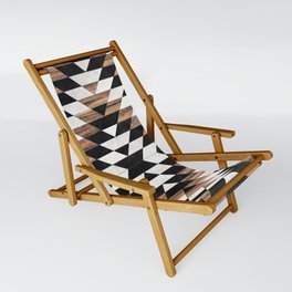 Urban Tribal Pattern No.13 - Aztec - Concrete and Wood Sling Chair