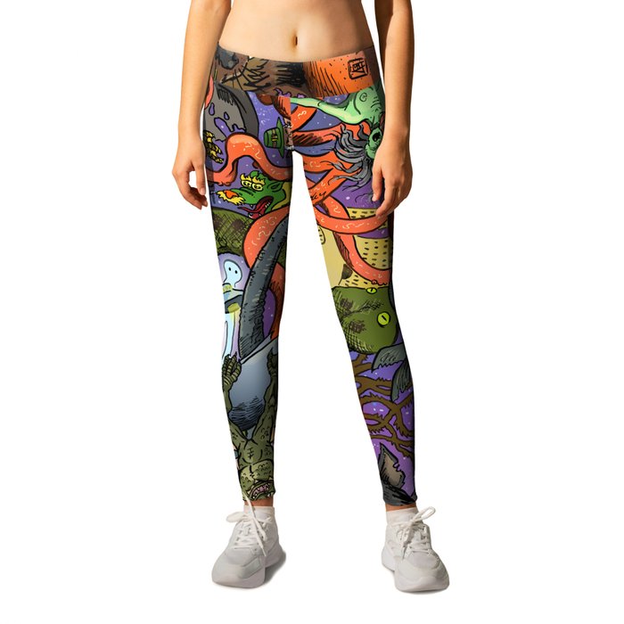 Cryptid Creatures and Mysterious Monsters Leggings