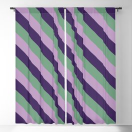 Vintage Diagonal Stripes Pattern Blackout Curtain
