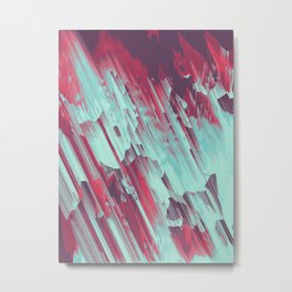 Cold From Above Metal Print | Glitch, Vibrant, Diffuse, Painting, Digital, Modern, Abstract, Crimson, Cold, Stalactite 