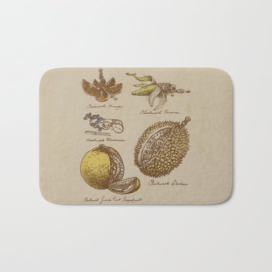 Steampunk Fruit Bath Mat