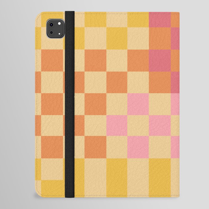 Sunny Abstract Checkerboard Pattern iPad Folio Case