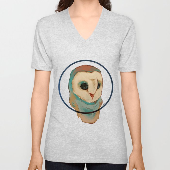 All Seeing Owl V Neck T Shirt