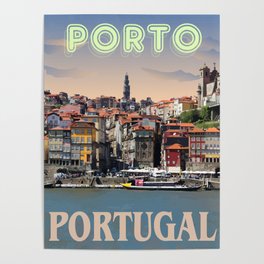 Colourful Porto Poster
