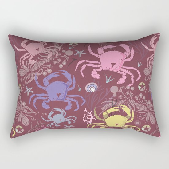 Crab pattern Rectangular Pillow