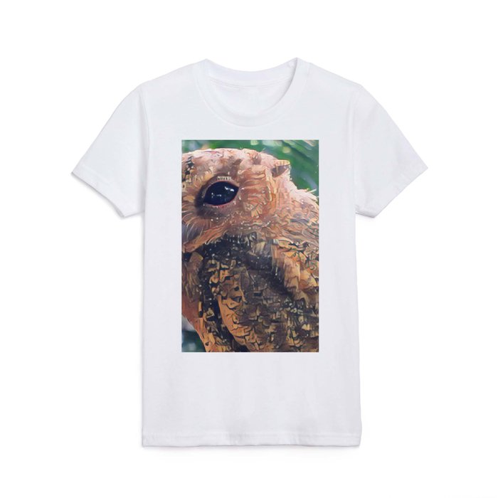 Small Cute Owl Closeup | Bird | Animal | Wildlife | Flying Creature | Nature Photography Art Kids T Shirt